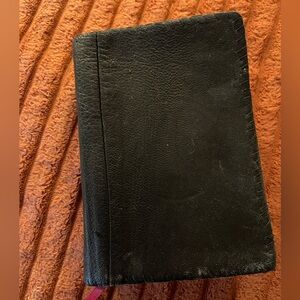Genuine Calfskin Compact Black Leather Bible